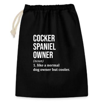 Cocker Spaniel - Sac cadeau 30 x 45 cm - noir - Devant