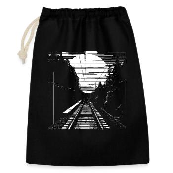 Railway Graphic - Gift Bag 30 x 45 cm - black - Front