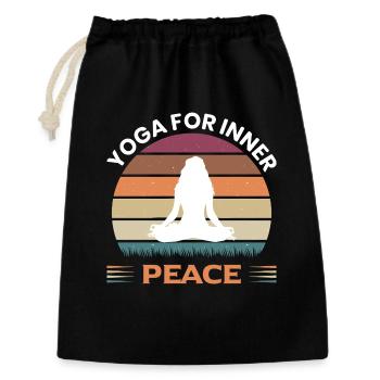 Yoga for inner peace men - Geschenkbeutel aus Baumwolle (30 x 45 cm) - Schwarz - Vorne
