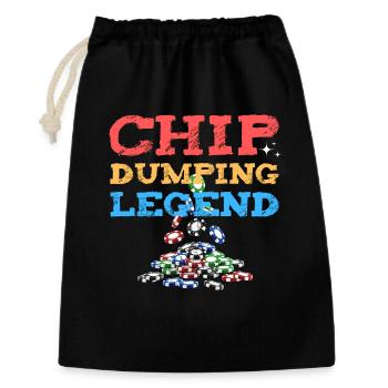 Chip Dumping Legend - Casino, Poker, Jeux - Sac cadeau 30 x 45 cm - noir - Devant