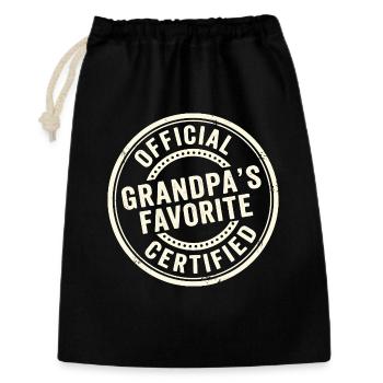Favourite grandchild Official grandpa's favourite - Gift Bag 30 x 45 cm - black - Front