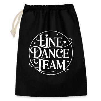 Line Dance Team Emblem - Geschenkbeutel aus Baumwolle (30 x 45 cm) - Schwarz - Vorne