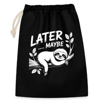 LATER MAYBE Sloth - Gift Bag 30 x 45 cm - black - Front