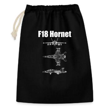 F18 Hornet Aircraft - Gift Bag 30 x 45 cm - black - Front