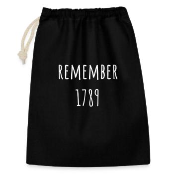 Remember 1789 Typo Shirt - Gift Bag 30 x 45 cm - black - Front