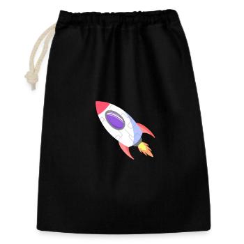Space Rocket Pop Comic - Gift Bag 30 x 45 cm - black - Front
