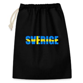 Sweden flag letters - Gift Bag 30 x 45 cm - black - Front