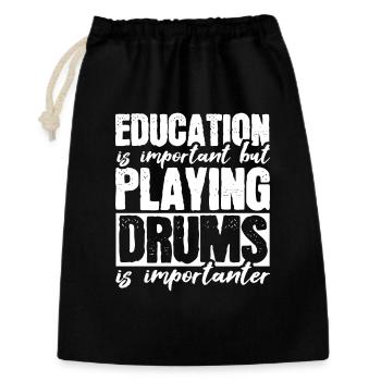 Drums drummer - Gift Bag 30 x 45 cm - black - Front