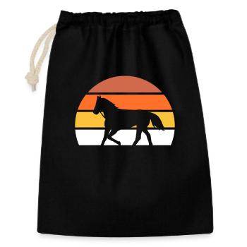 Équitation Retro Amateurs de chevaux - Sac cadeau 30 x 45 cm - noir - Devant
