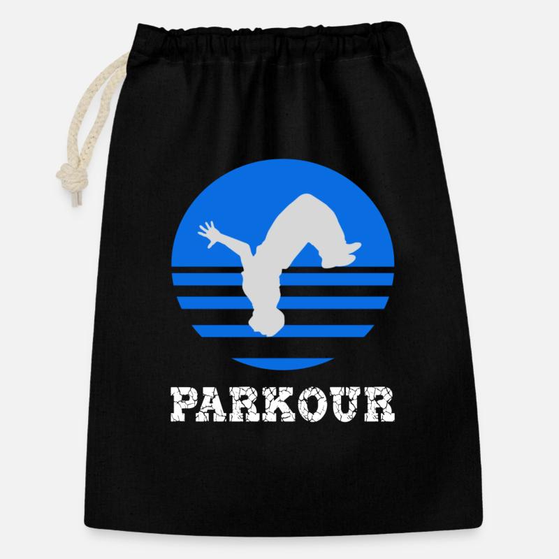 Parkour - Sac cadeau 30 x 45 cm - noir