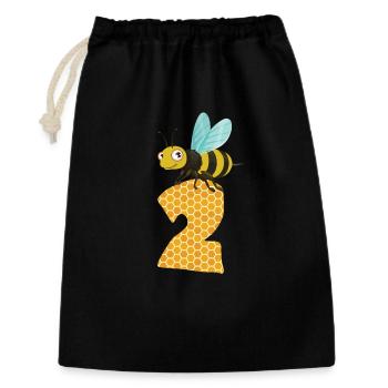 Honey Bee Number Two 2nd Birthday - Gift Bag 30 x 45 cm - black - Front