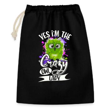 owl - Gift Bag 30 x 45 cm - black - Front