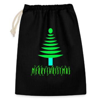 Neon Pine Christmas Tree - Gift Bag 30 x 45 cm - black - Front