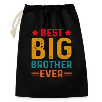 Meilleur Big Brother de tous les temps - Sac cadeau 30 x 45 cm - noir - Devant