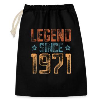 1971 Born Year of birth Birthday - Gift Bag 30 x 45 cm - black - Front