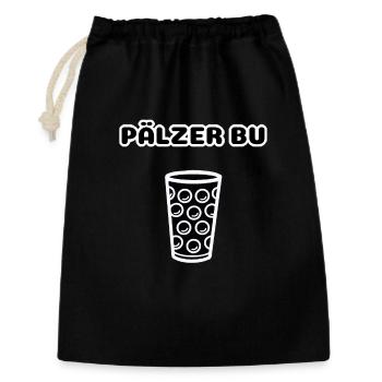 Pälzer Bu - Geschenkbeutel aus Baumwolle (30 x 45 cm) - Schwarz - Vorne