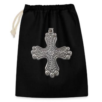 Croix d’argent de Kalevala - Sac cadeau 30 x 45 cm - noir - Devant