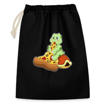 Pizza Tortue - Sac cadeau 30 x 45 cm - noir - Devant