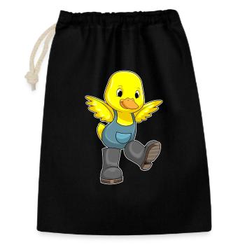 Ferme des éleveurs de canards - Sac cadeau 30 x 45 cm - noir - Devant