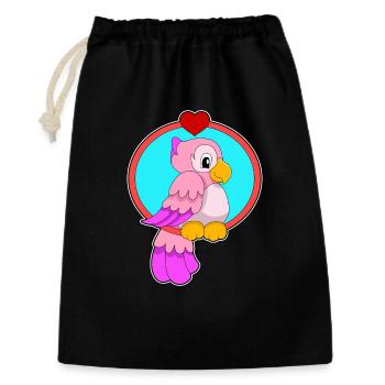 Cœur de perroquet - Sac cadeau 30 x 45 cm - noir - Devant