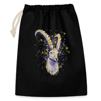 Astrologie capricorne - Sac cadeau 30 x 45 cm - noir - Devant