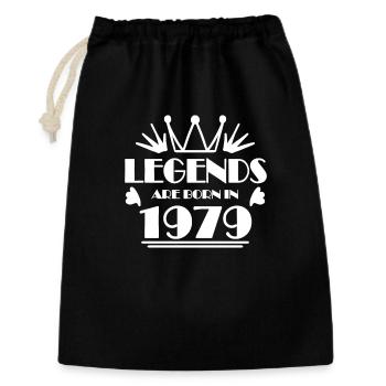 1979 - Né en 1979 - Sac cadeau 30 x 45 cm - noir - Devant