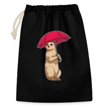 Meerkat Umbrella - Gift Bag 30 x 45 cm - black - Front