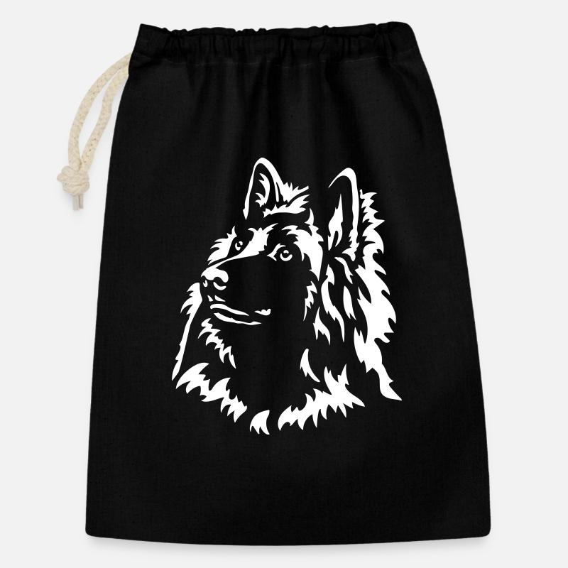 Tervueren Head « Black Edition » - Sac cadeau 30 x 45 cm - noir