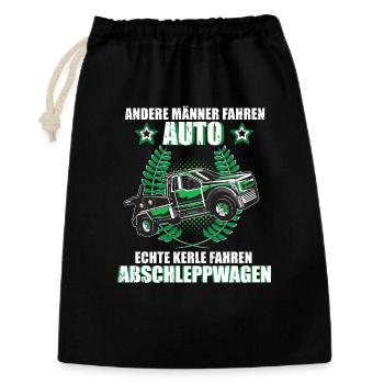 Abschleppwagen Abschlepper Abschleppdienst Fahrer - Geschenkbeutel aus Baumwolle (30 x 45 cm) - Schwarz - Vorne