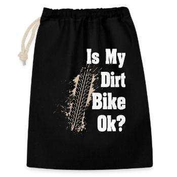 Is my Dirt bike Ok Road Biker - Geschenkbeutel aus Baumwolle (30 x 45 cm) - Schwarz - Vorne