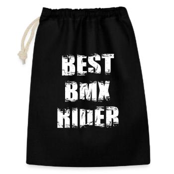 Slogan du cycliste BMX - Sac cadeau 30 x 45 cm - noir - Devant