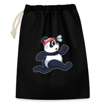 Panda Jogger Jogging Sport - Sac cadeau 30 x 45 cm - noir - Devant