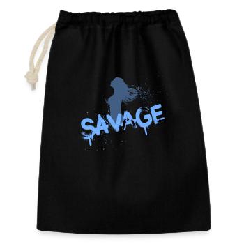Sauvage - Sac cadeau 30 x 45 cm - noir - Devant