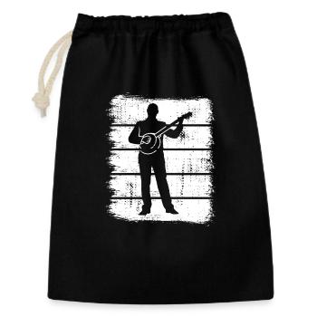 Banjo Player Sketch - Gift Bag 30 x 45 cm - black - Front