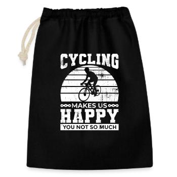 Blague de cycliste - Sac cadeau 30 x 45 cm - noir - Devant