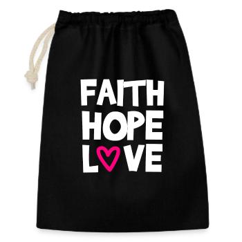 Faith Hope Love - Gift Bag 30 x 45 cm - black - Front