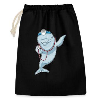 Stéthoscope Dolphin Doctor - Sac cadeau 30 x 45 cm - noir - Devant