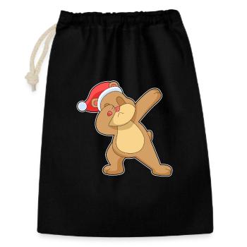 Danse hip-hop de Noël Bear - Sac cadeau 30 x 45 cm - noir - Devant