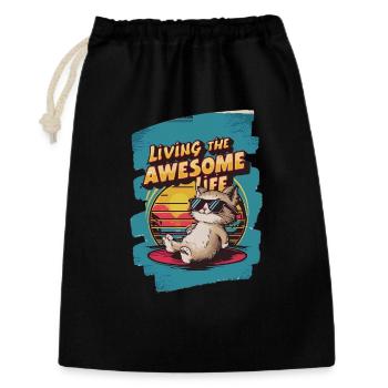 Live Chill Chat badass - Sac cadeau 30 x 45 cm - noir - Devant