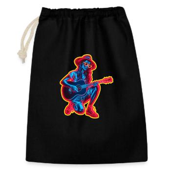 Retro Guitarist - Gift Bag 30 x 45 cm - black - Front