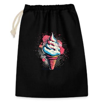 Crème glacée Vintage - Sac cadeau 30 x 45 cm - noir - Devant