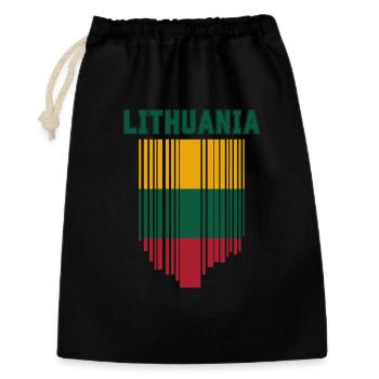 Lithuanian flag, Lithuanian pride - Gift Bag 30 x 45 cm - black - Front