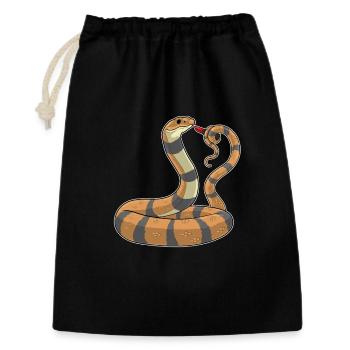 Rouge à lèvres serpent - Sac cadeau 30 x 45 cm - noir - Devant