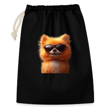 Pomeranian Pomeranian Pom Sweet German Spitz - Gift Bag 30 x 45 cm - black - Front
