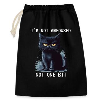 I'm Not Ameowsed Black Cat Pixel Art - Gift Bag 30 x 45 cm - black - Front