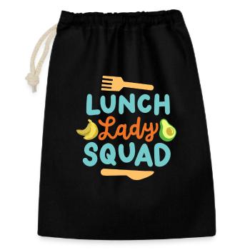 Mittagessen Schule Cafeteria Crew - Geschenkbeutel aus Baumwolle (30 x 45 cm) - Schwarz - Vorne