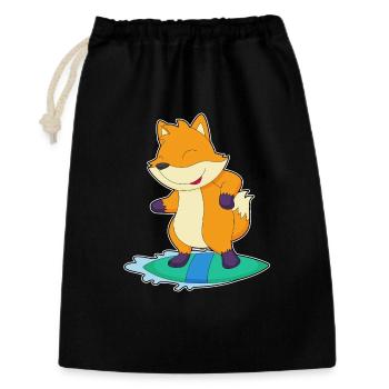 Été de surf Fox Surf - Sac cadeau 30 x 45 cm - noir - Devant