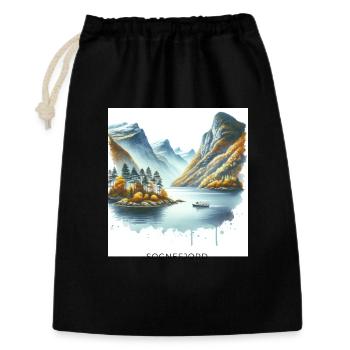 Sognefjord Autumn Scandinavia Norway Natural Wound - Gift Bag 30 x 45 cm - black - Front