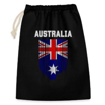 Drapeau australien, fierté australienne - Sac cadeau 30 x 45 cm - noir - Devant