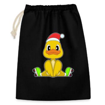 Duck Christmas Inline skating - Gift Bag 30 x 45 cm - black - Front